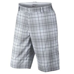 Nike Shorts Men Size 33 Golf Tech Plaid Dri-Fit Style 509182-100 NWOT